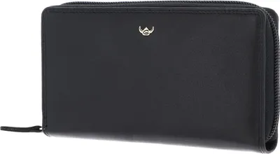Produktbild von Golden Head Leder Geldbörse Polo RFID Protect Zipped Ladies Purse Wallet Black schwarz