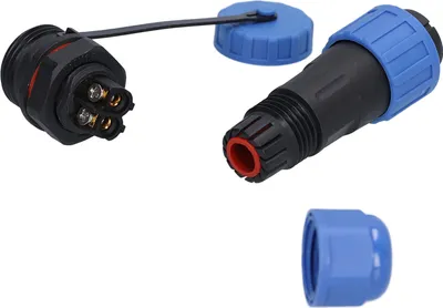 Image de Prise aviation LP16, 2 pôles, non soudable, IP68 étanche, 250 V, 20 A, femelle/femelle, connecteur de câble
