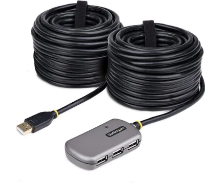 Productafbeelding van USB-verlengkabelhub, 24 meter, 4-poorts USB 2.0 hub
