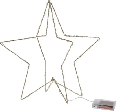 Immagine prodotto di Stella di Natale dorata con illuminazione LED a batteria 37 cm