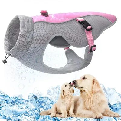 Productafbeelding van Koelvest Hond - Maat L - Reflecterend - Gevoerd - Roze