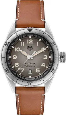 Zdjęcie produktu dla Zegarek męski Tag Heuer Autavia, srebrno-brązowy, WBE5111.FC8267