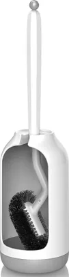 Produktbild von WC Bürsten & Halter Set Toilettenbürste: Tiefenreinigung Klobürste mit Randreiniger - Flexible Klobürstenhalter für Badezimmer und Gäste-WC Stehen Nachhaltige Toilet Brush Wandmontage (Weiss)