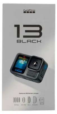 Produktbild von GoPro HERO13 BLACK Action-Sportkamera, 27,6 MP, 5,3K Ultra HD CMOS-Sensor, 25,4 / 1,9 mm (1 / 1,9") Zoom, WLAN, 121 g