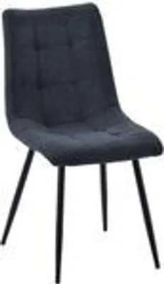 Produktbild von Moderne Esszimmerstühle in Stoffoptik - bequeme Esstischstühle  gepolsterte Küchenstühle mit abgesteppter Vorderseite - stabile Stühle Esszimmer mit Metallgestell , Farbe:Dunkelgrau;Menge:1 St.
