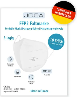 Produktbild von Joca FFP2 Maske JD1, weiß (10er Box)