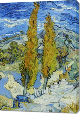 Zdjęcie produktu dla Obraz 70x100cm The Poplars at Saint-Rémy, Van Gogh Vintage