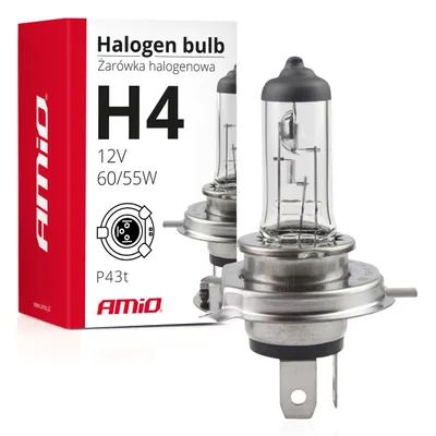 Immagine prodotto di Lampadina alogena H4 12V 60/55W filtro UV E8 AMIO fari auto 01268