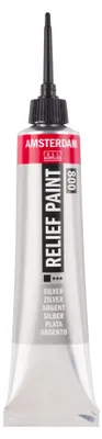 Immagine prodotto di Tubo di vernice a rilievo Amsterdam 20 ml argento 800