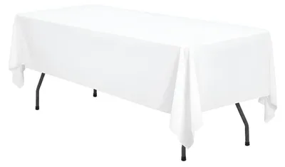 Obrázek produktu pro Běžná obdélníková ubrus, polyester, bílá, rozměry 153 x 320 cm, 1 kus