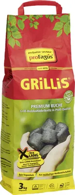 Image de proFagus Grillis 3 kg - Briquettes de charbon en bois de hêtre