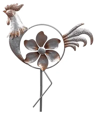 Produktbild von Gartenstecker LANDHAUS Hahn mit Windrad formano