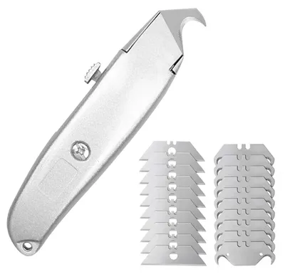 Produktbild von Tapetmesser Set, 10 Trapezmesser, 10 Hakenmesser, für präzises Schneiden