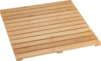 Produktbild von Bambus Dusch- und Saunarost für Innen- und Außenbereich, Duschmatte rutschhemmend 50 x 50 cm