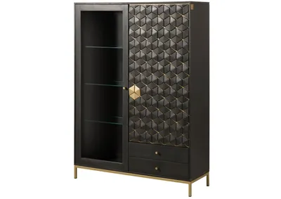 Image de MASSIVMOEBEL24 | Buffet en bois de Manguier 120x40x165 gris huilé DIAMOND #117