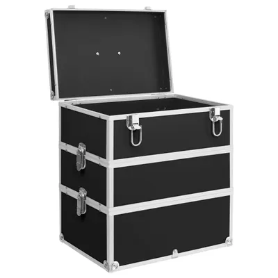 Produktbild von vidaXL Kosmetikkoffer 37x24x40 cm Schwarz Aluminium