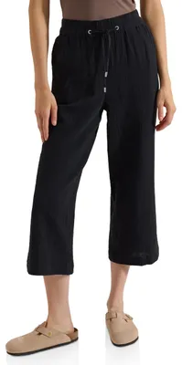 Produktbild von Cecil 3/4 Wide Leg Hose in Musselin-Qualität Black M