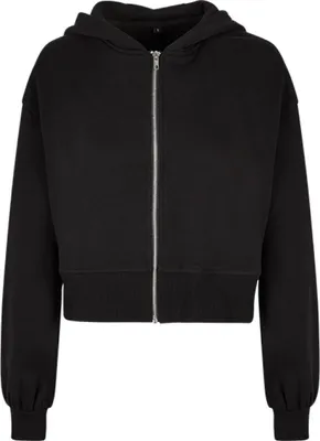 Produktbild von Build Your Brand BY237 | Damen Short Oversized Kapuzenjacke Kurze Länge - Farbe: Black - Größe: M