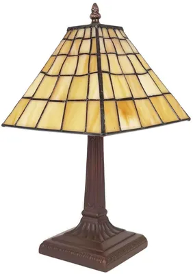 Produktbild von LumiLamp 5LL-6140 Tischlampe Tiffany Gelb 20x38 cm