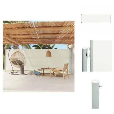 Produktbild von vidaXL Seitenmarkise Ausziehbar 180x600 cm Creme -  Sonnenschirme & Sonnenschutze