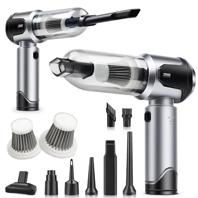 Productafbeelding van Draadloze handstofzuiger, 25000Pa zuigkracht, 4-in-1, borstelloze motor, 3 standen, stofblazer, zilverkleurig