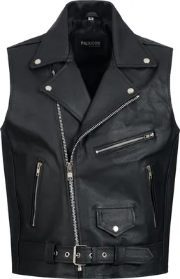 Produktbild von PAULGOS Lederweste Biker Kutte Clubweste Chopper Weste 100% Echtleder - BW2