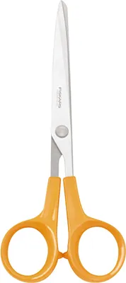 Zdjęcie produktu dla Fiskars 003816 nożyczki papiernicze/rękodzielnicze uniwersalne proste pomarańczowe, srebrne