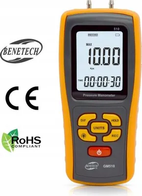 Obrázok produktu pre MANOMETER digitálny diferenčný tlakomer USB