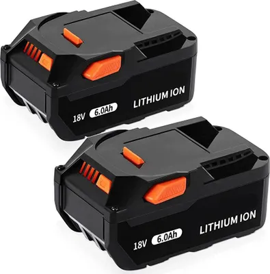 Zdjęcie produktu dla Akumulator litowo-jonowy, pojemność 6000 mAh, kompatybilność 18 V, 2 sztuki 6000 mAh