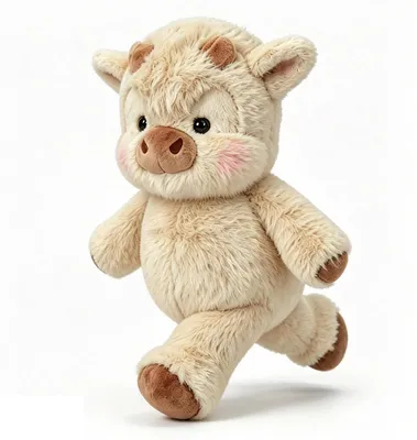 Productafbeelding van Pluche koe knuffel, 45 cm, zacht, geschikt voor kinderen en volwassenen