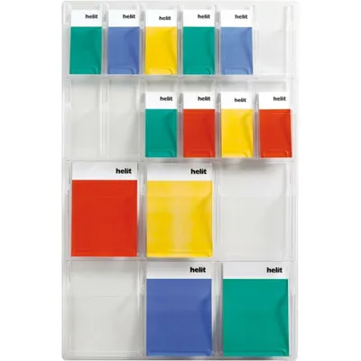 Image de helit Wanddisplay Clearly, 12 F "cher DIN lang + 6 F "cher