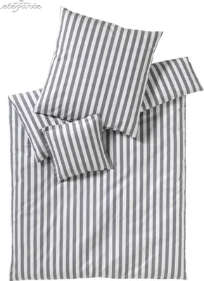 Produktbild von elegante Perkal-Bettwäsche-Garnitur Lido Farbe silber Größe 240x220+2x40x80