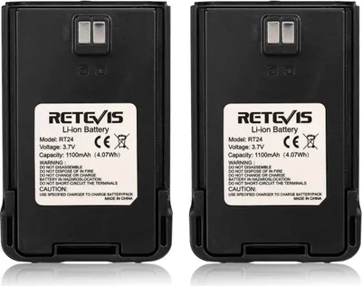 Zdjęcie produktu dla Bateria Retevis RT24 Oryginalna bateria litowo-jonowa 3,7 V 1100 mAh do Retevis RT24 (2 szt.)