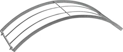 Produktbild von Dehner Halb-Rosenbogen, Halbbogen, frostbeständig, 70 x 40 x 40 cm, Metall, feuerverzinkt/galvanisiert, dunkelgrau