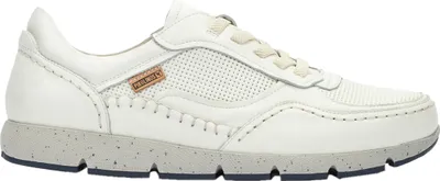 Produktbild von Pikolinos Herren Sneaker Leder Schnürung Halbschuh Ziernaht Fuencarral M4U-6312, Größe:42 EU, Farbe:Weiß