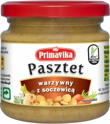 Produktbild von GLUTENFREIE GEMÜSEPASTETE MIT LINSEN 160 g – PRIMAVIKA