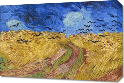 Immagine prodotto di Quadro 60x40 cm  Campo di grano con corvi, Van Gogh Vintage