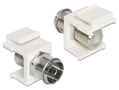 Produktbild von DeLOCK 86302, Weiß, IEC, F, 16,3 mm, 27,8 mm, 22,3 mm