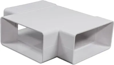 Obrázek produktu pro Odsávací potrubí ploché 55x110mm T-kus ohyb potrubí čtvercový plochý adaptér potrubí PVC