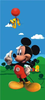 Image de Poster Disney Mickey Mouse bleu, vert et rouge - 600741 - 90 x 202 cm