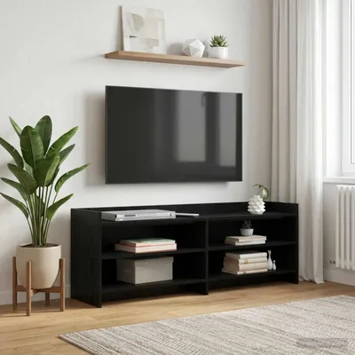 Obrázek produktu pro Maison Exclusive – Televizní skříňky, rozměry 130 x 33 x 47 cm, barva: černý dub