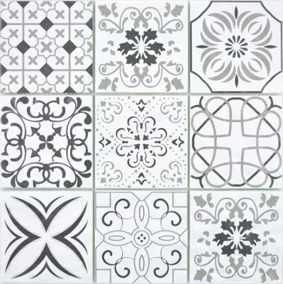 Produktbild von Transparentes Crystal Glasmosaik Retro schwarz&weiss Wand Fliesenspiegel Küche Bad