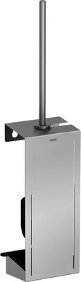 Immagine prodotto di KWC AR Set di spazzole per WC, EXOS, acciaio inox, montaggio esterno, 110x553x97 mm, testina nera