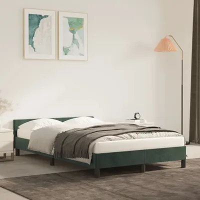 Produktbild von "2026 Promotion" Bettgestell moderne - ohne Matratze - Dunkelgrün 120x200 cm - Samt - Polsterbett CC21020