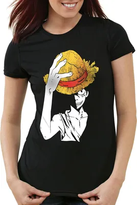 Produktbild von style3 Ruffys Straw Hat T-Shirt Damen, Farbe:Schwarz, Größe:2XL