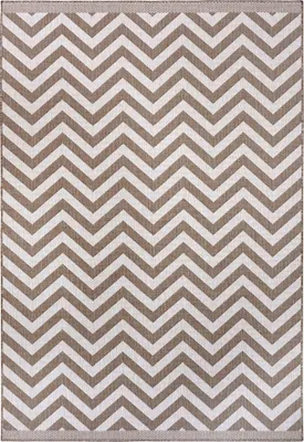 Zdjęcie produktu dla Dywan na taras 120x170cm, beżowo kremowy dwustronny, płasko tkany sznurkowy