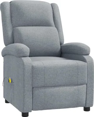 Obrázok produktu pre masážne kreslo vidaXL Light Grey Fabric