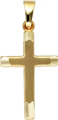 Produktbild von JOBO Anhänger Kreuz 333 Gold Gelbgold teilmattiert