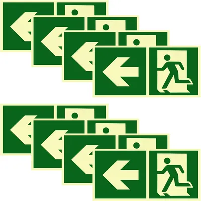 Imagen del producto de Señales de salida de emergencia, 1 unidad, resistentes a la intemperie, para uso en interiores y exteriores