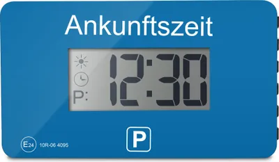 Produktbild von Digitale Parkscheibe V1 – elektronische Parkuhr – Mit Klickhalterung und ohne sichtbare Klebepads – StVO-konform & automatische Zeiteinstellung – für Deutschland und Dänemark